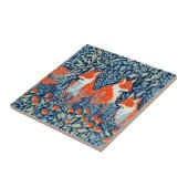 Fox in de weide keramische Tegel Tegeltje (Zijkant)