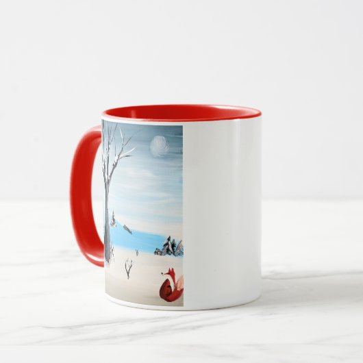 Fox in de winter mok (Voorkant links)