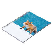 Fox in de winter. Rode vos, Vulpes vulpes, sluipsc Notitieboek (Linkerzijde)