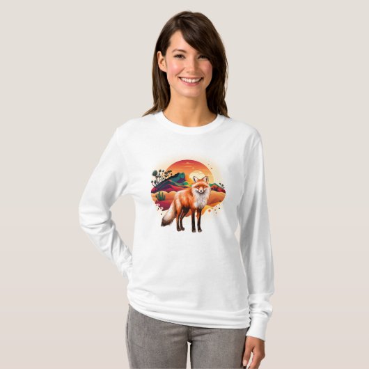 Fox in de winter t-shirt (Voorkant volledig)