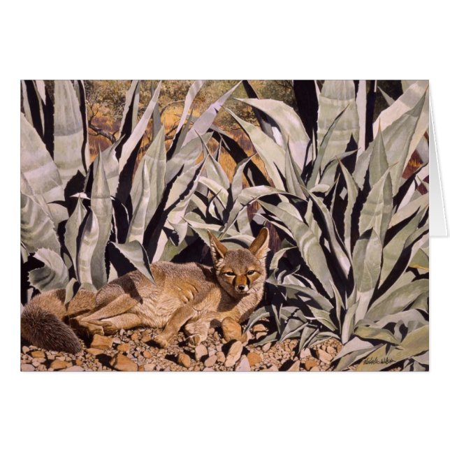 Fox in de woestijn "Veilig huis" (Voorkant Horizontaal)