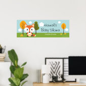 FOX IN DIAPERS BABY SHOWER BANNER POSTER (Thuiskantoor)