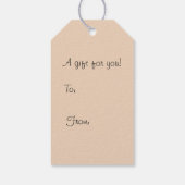 Fox in een SneeuwStorm met kerstcadeau Label Cadeaulabel (Achterkant)