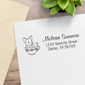 Fox in een Teacup-adres Rubberstempel