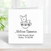 Fox in een Teacup-adres Rubberstempel