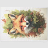 Fox in Foliage 2 Decoupage papier (Voorkant)