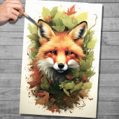 Fox in Foliage 2 Decoupage papier