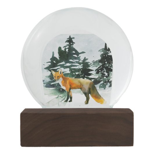 Fox in Forest Snowglobe Sneeuwbol (Achterkant)