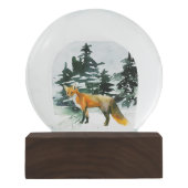 Fox in Forest Snowglobe Sneeuwbol (Voorkant)