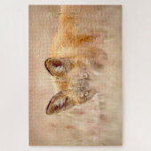 Fox in Grass Stunning Legpuzzel (Verticaal)