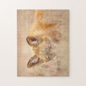 Fox in Grass verbluffend klein Legpuzzel (Verticaal)