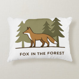 Fox in het bos accent kussen