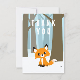 Fox in het bos Hartelijk dank voor de kaarten