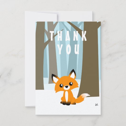 Fox in het bos Hartelijk dank voor de kaarten (Voorkant)