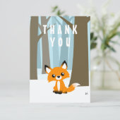 Fox in het bos Hartelijk dank voor de kaarten (Staand voorkant)