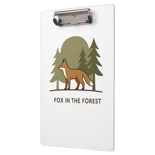 Fox in het bos klembord (Links)