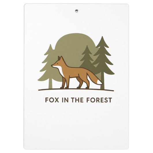 Fox in het bos klembord (Achterkant)