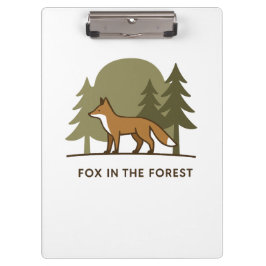 Fox in het bos klembord