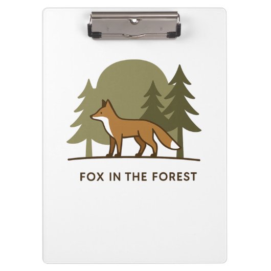 Fox in het bos klembord (Voorkant)