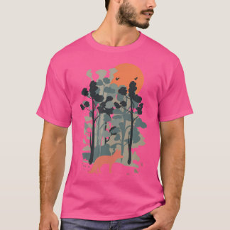 Fox in het bos - Natuur buitenwandelwagen A T-shirt