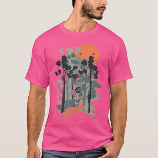 Fox in het bos - Natuur buitenwandelwagen A T-shirt (Voorkant)