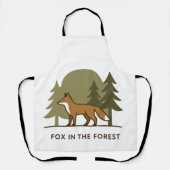 Fox in het bos schort (Voorkant)