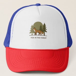 Fox in het bos trucker pet