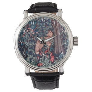 Fox in het bos, William Morris Horloge