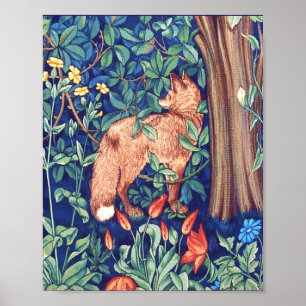 Fox in het bos William Morris Poster