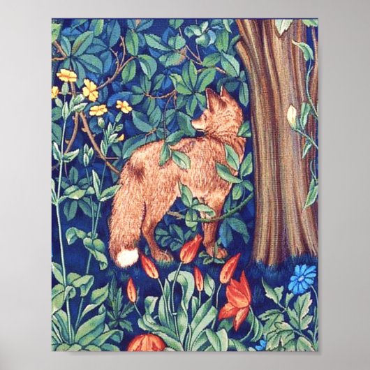 Fox in het bos William Morris Poster (Voorkant)