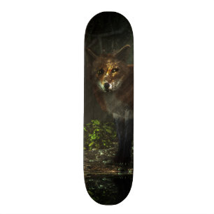 Fox in het diepe bos persoonlijk skateboard