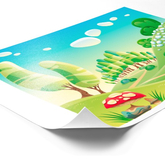 Fox in het hout. foto afdruk (Hoek)