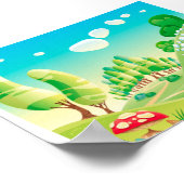 Fox in het hout. poster (Hoek)