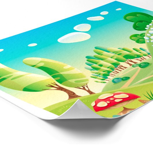 Fox in het hout. poster (Hoek)