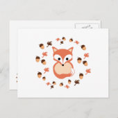 Fox in het najaar briefkaart (Voorkant / Achterkant)