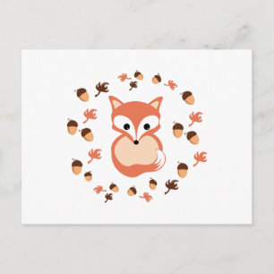 Fox in het najaar briefkaart