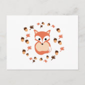 Fox in het najaar briefkaart (Voorkant)