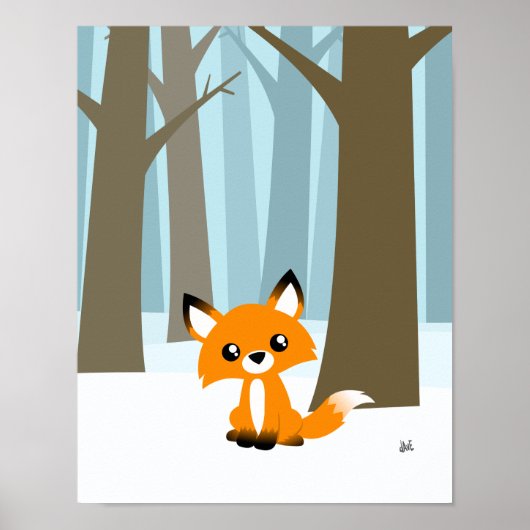 Fox in het Poster Bossen (Voorkant)