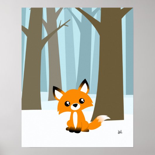 Fox in het Poster Bossen (Voorkant)