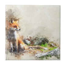 Fox in het wilde schilderij