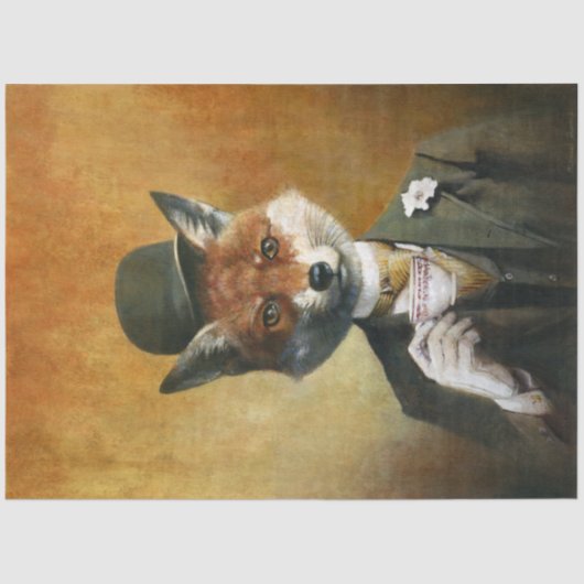 Fox in kleding Tisue Paper Tissuepapier (Voorkant)