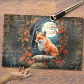 Fox in Moonlight 2 Decoupage Papier