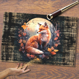 Fox in Moonlight 4 Decoupage Papier