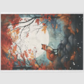 Fox in Moonlight 5 Decoupage Papier (Voorkant)