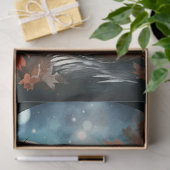 Fox in Moonlight 8 Decoupaper Tissuepapier (Geschenk)