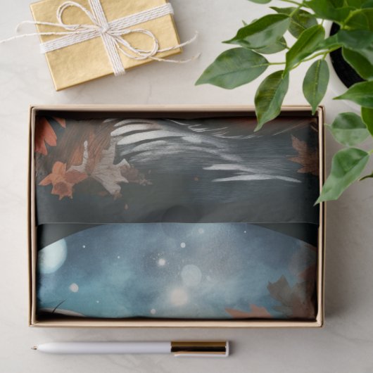 Fox in Moonlight 8 Decoupaper Tissuepapier (Geschenk)