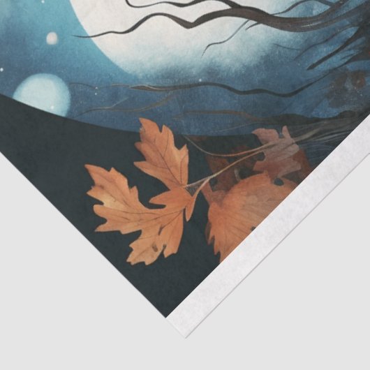 Fox in Moonlight 8 Decoupaper Tissuepapier (Detail)