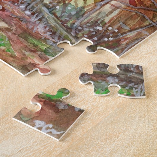 Fox in najaar Bossen Legpuzzel (Zijkant)