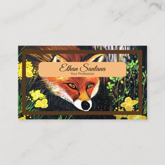 Fox in Natuur Visitekaartje (Voorkant)