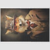 Fox in pak en Pet 1 Decoupage papier (Voorkant)